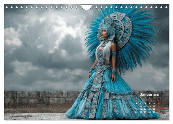 Produktbild: Azteken - Im Glanz der ewigen Sonne (Wandkalender 2027 DIN A4 quer), CALVENDO Monatskalender