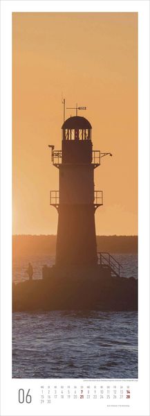 Produktbild: Leuchttürme 2026 - Streifenkalender XXL 25x69 cm - Bildkalender im Hochformat - Wandplaner - Leuchtturmkalender