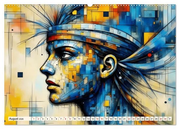 Produktbild: Kubistische Emotionen (Wandkalender 2026 DIN A2 quer), CALVENDO Monatskalender