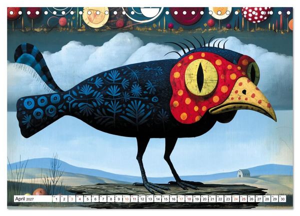 Produktbild: Schr&auml;ge V&ouml;gel im Blick (Wandkalender 2027 DIN A4 quer), CALVENDO Monatskalender
