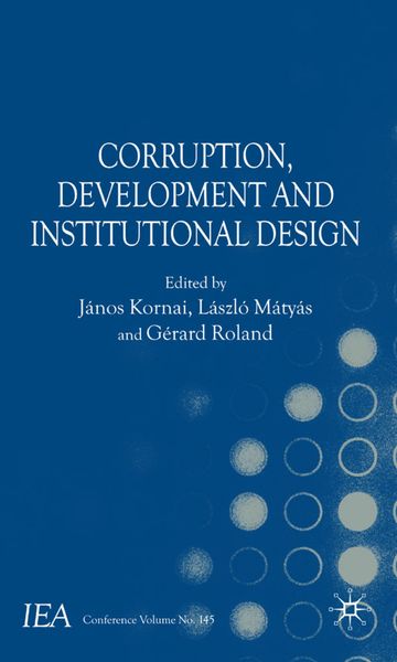Produktbild: Corruption, Development and Institutional Design