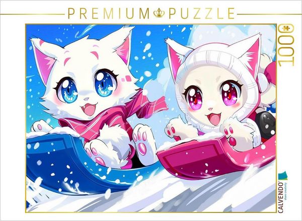 Produktbild: CALVENDO Puzzle Rodelpartie | 1000 Teile Lege-Gr&ouml;&szlig;e 64x48cm Foto-Puzzle f&uuml;r gl&uuml;ckliche Stunden
