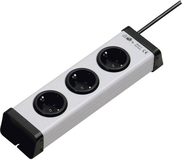 Produktbild: Ehmann 0200x00032301 Steckdosenleiste 3fach Grau Schutzkontakt 1St.