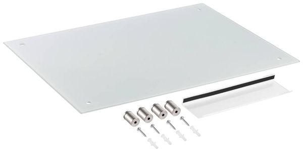 Produktbild: SpeaKa Professional Glas-Magnetboard SP-BWM-200 (B x H) 600 mm x 450 mm Wei&szlig; glatt Inkl. Ablageschale