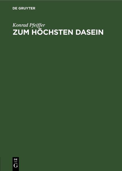 Produktbild: Zum H&ouml;chsten Dasein