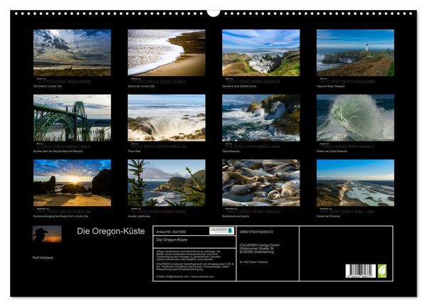 Produktbild: Die Oregon-K&uuml;ste (Wandkalender 2026 DIN A2 quer), CALVENDO Monatskalender