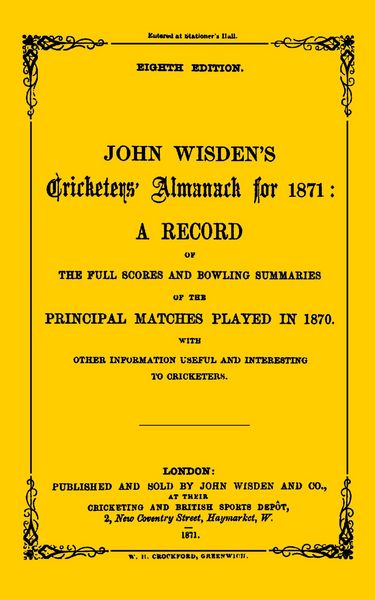 Produktbild: Wisden Cricketers' Almanack 1871