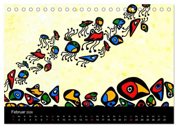 Produktbild: Humorvolle PopArt - Kunstkalender von Claudia Elsner (Tischkalender 2026 DIN A5 quer), CALVENDO Monatskalender