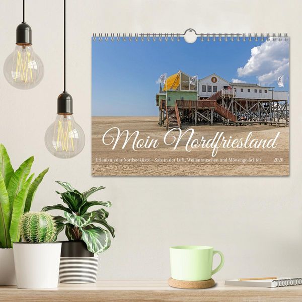 Produktbild: Moin Nordfriesland - Urlaub an der Nordseek&uuml;ste (Wandkalender 2026 DIN A4 quer), CALVENDO Monatskalender