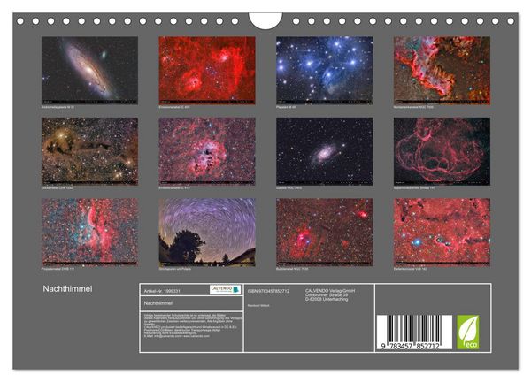 Produktbild: Nachthimmel (Wandkalender 2026 DIN A4 quer), CALVENDO Monatskalender
