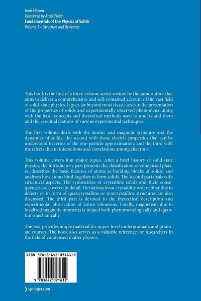 Produktbild: Fundamentals of the Physics of Solids