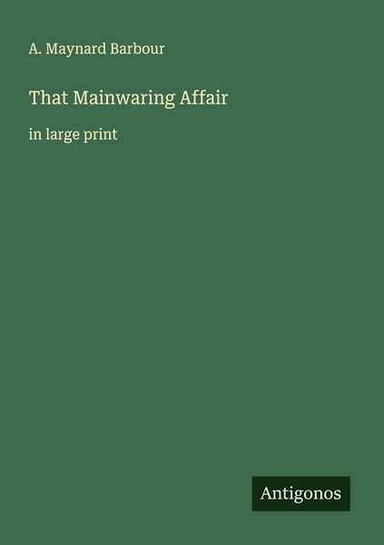 Produktbild: That Mainwaring Affair