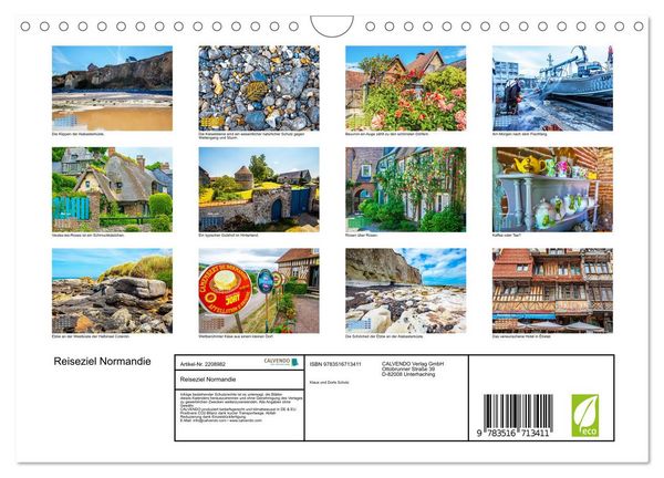 Produktbild: Reiseziel Normandie (Wandkalender 2026 DIN A4 quer), CALVENDO Monatskalender