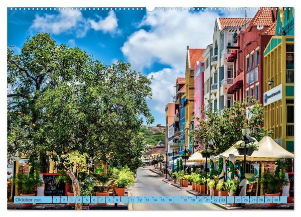 Produktbild: Cura&ccedil;ao - bunte Insel in der Karibik (hochwertiger Premium Wandkalender 2026 DIN A2 quer), Kunstdruck in Hochglanz