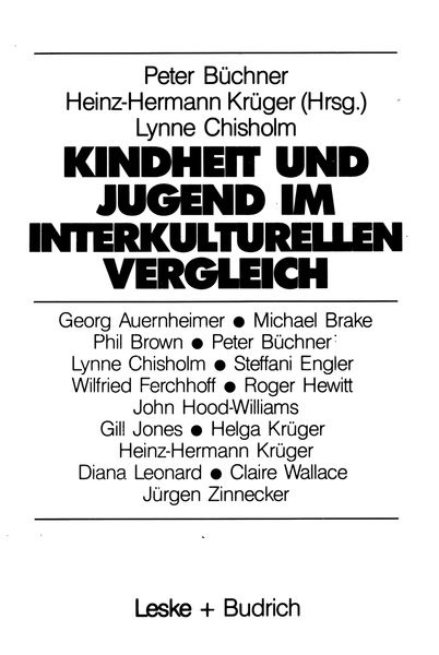 Produktbild: Kindheit und Jugend im interkulturellen Vergleich