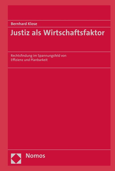 Produktbild: Justiz als Wirtschaftsfaktor