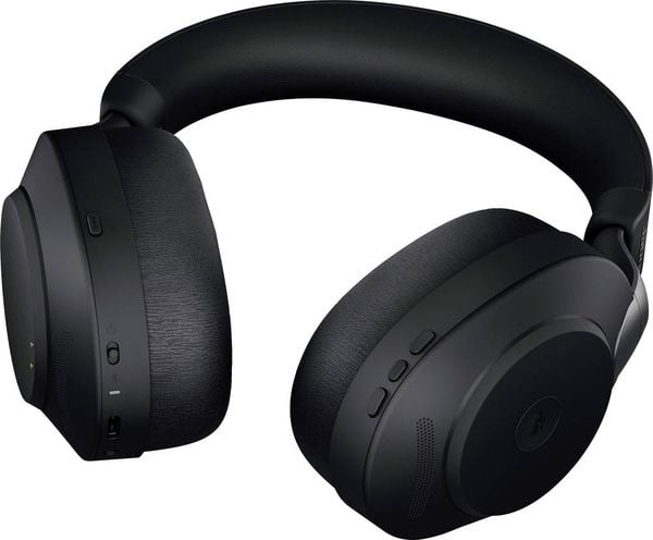 Produktbild: Jabra Evolve 2 85 Over Ear Headset Bluetooth&reg;, kabelgebunden Stereo Schwarz Mikrofon-Rauschunterdr&uuml;ckung Lautst&auml;rkeregelung, Batterieladeanzeige,