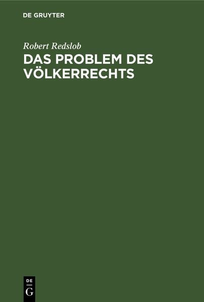 Produktbild: Das Problem des V&ouml;lkerrechts