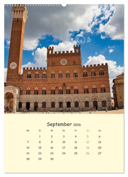 Produktbild: Siena - Impressionen (Wandkalender 2026 DIN A2 hoch), CALVENDO Monatskalender