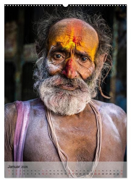 Produktbild: Menschen in Indien (Wandkalender 2026 DIN A2 hoch), CALVENDO Monatskalender