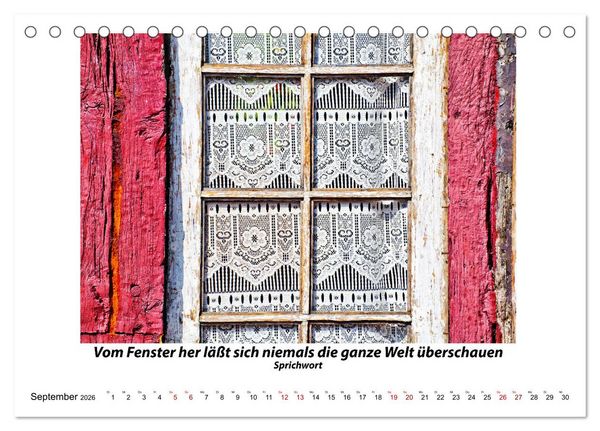 Produktbild: Fenster Gedanken (Tischkalender 2026 DIN A5 quer), CALVENDO Monatskalender