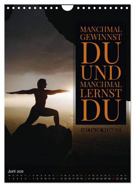 Produktbild: Aktiviere Deine Motivation Weisheiten und Spr&uuml;che (Wandkalender 2026 DIN A4 hoch), CALVENDO Monatskalender