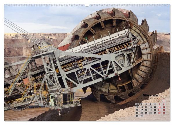 Produktbild: Giganten im Tagebau Garzweiler II (Wandkalender 2026 DIN A2 quer), CALVENDO Monatskalender