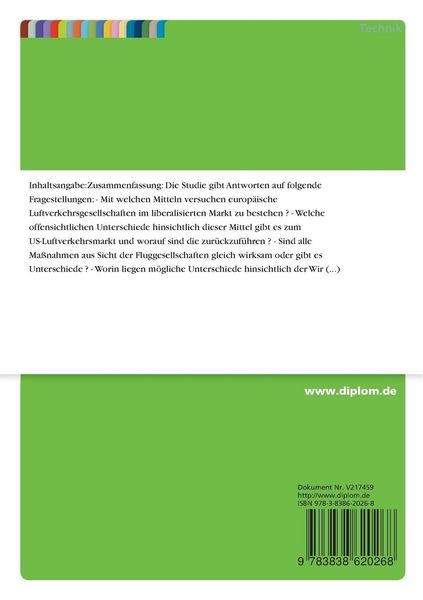Produktbild: Strategien europ&auml;ischer Linienfluggesellschaften zur Sicherung ihres wirtschaftlichen Erfolges im liberalisierten europ&auml;ischen Luftverkehr