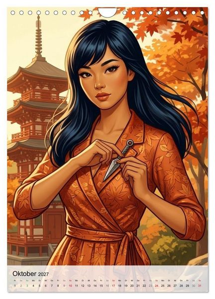 Produktbild: Ninja-Girls (Wandkalender 2027 DIN A4 hoch), CALVENDO Monatskalender