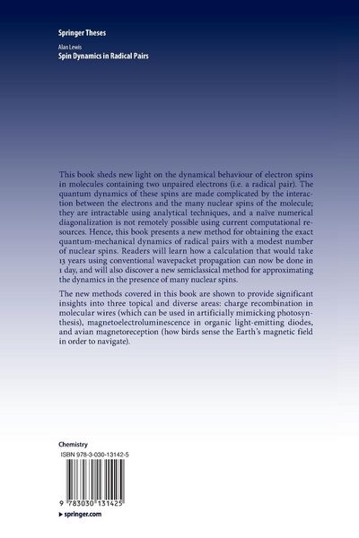 Produktbild: Spin Dynamics in Radical Pairs