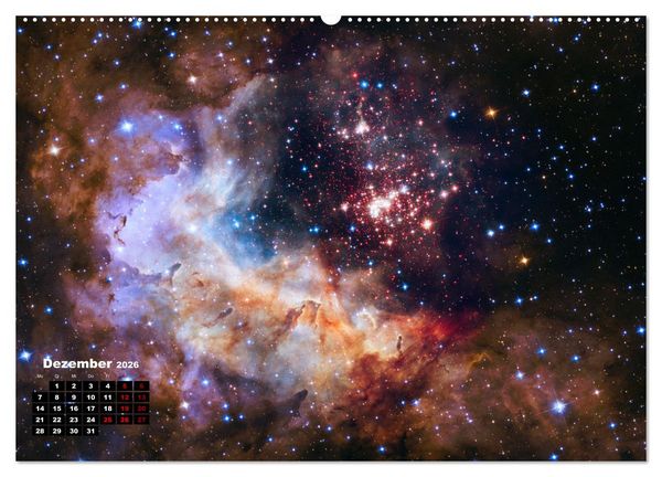 Produktbild: Hubble - 35 Jahre atemberaubende Aufnahmen (Wandkalender 2026 DIN A2 quer), CALVENDO Monatskalender