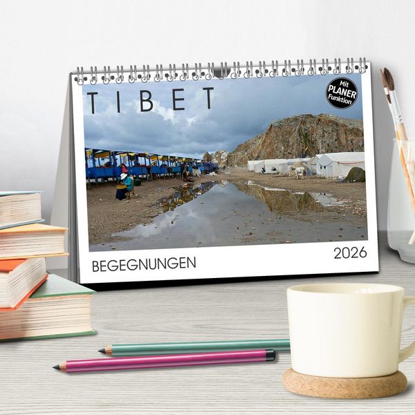 Produktbild: Tibet - Begegnungen (Tischkalender 2026 DIN A5 quer), CALVENDO Monatskalender