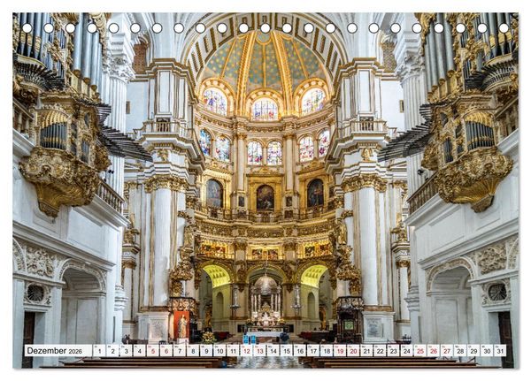 Produktbild: Andalusien - Granada (Tischkalender 2026 DIN A5 quer), CALVENDO Monatskalender
