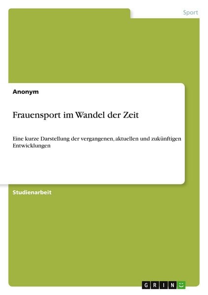 Produktbild: Frauensport im Wandel der Zeit
