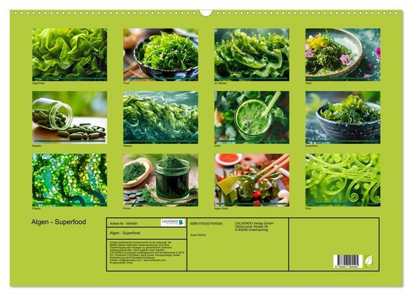 Produktbild: Algen - Superfood (Wandkalender 2026 DIN A2 quer), CALVENDO Monatskalender