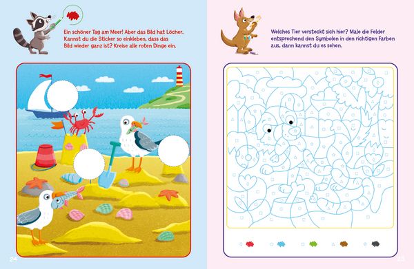 Produktbild: Sticker-R&auml;tsel f&uuml;r Kindergarten-Kids. Farben und Formen