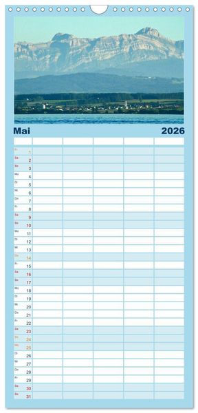 Produktbild: Familienplaner 2026 - Ein Jahr am BODENSEE mit 5 Spalten (Wandkalender, 21 x 45 cm) CALVENDO