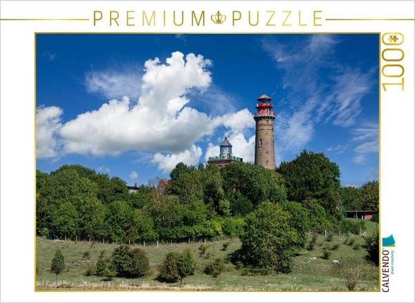 Produktbild: CALVENDO Puzzle Ein Blick auf die Leuchtt&uuml;rme am Kap Arkona | 1000 Teile Lege-Gr&ouml;&szlig;e 64x48cm Foto-Puzzle f&uuml;r gl&uuml;ckliche Stunden