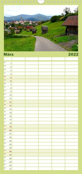 Produktbild: Familienplaner Malerisches Murgtal (Wandkalender 2022 , 21 cm x 45 cm, hoch)