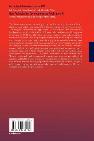 Produktbild: New Technologies, Development and Application VII