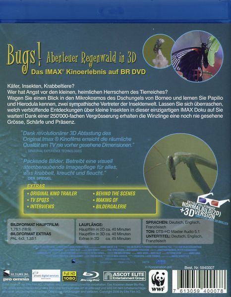 Produktbild: Bugs! Abenteuer im Regenwald in 3D
