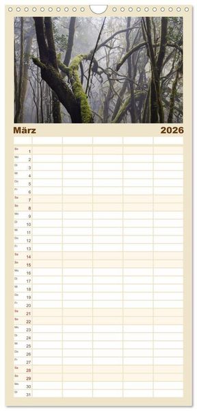 Produktbild: Familienplaner 2026 - Die Kanaren &ndash; Faszinierende Inseln im Atlantik mit 5 Spalten (Wandkalender, 21 x 45 cm) CALVENDO