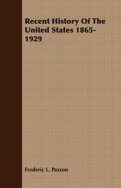 Produktbild: Recent History Of The United States 1865-1929