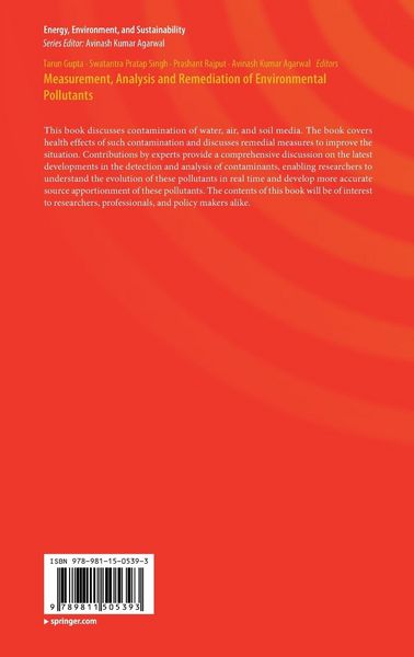 Produktbild: Measurement, Analysis and Remediation of Environmental Pollutants
