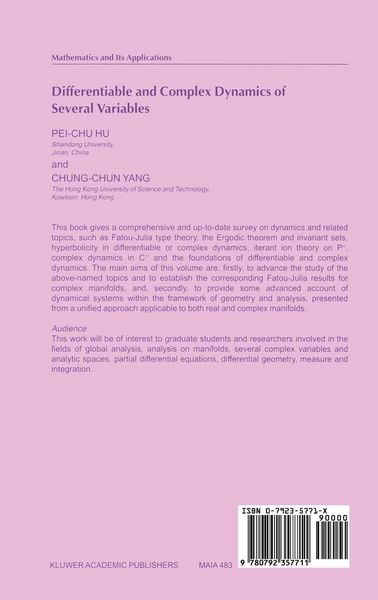 Produktbild: Differentiable and Complex Dynamics of Several Variables