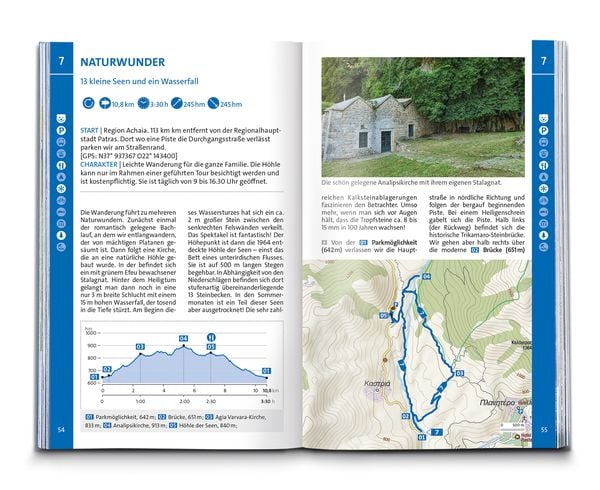 Produktbild: KOMPASS Wanderführer Peloponnes, 55 Touren mit Extra-Tourenkarte
