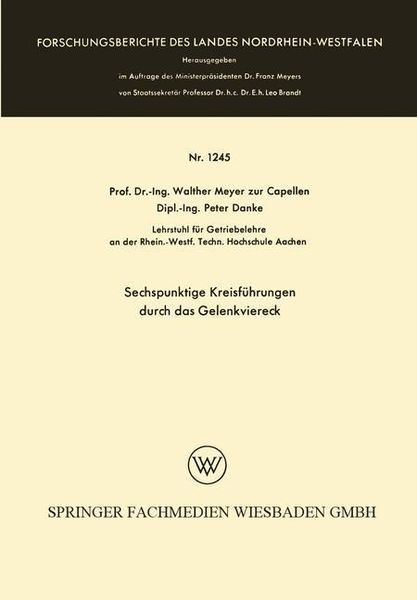 Produktbild: Sechspunktige Kreisf&uuml;hrungen durch das Gelenkviereck