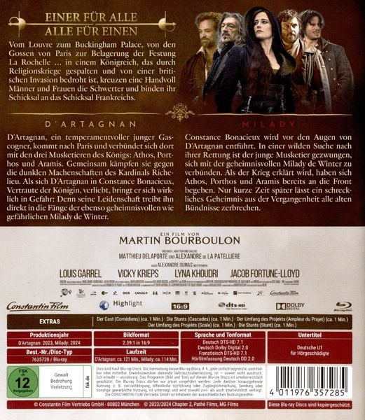 Produktbild: Die Drei Musketiere - BOX (Teil 1 & 2) [2 BRs]