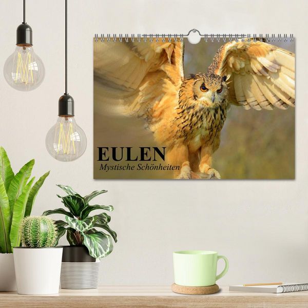Produktbild: Eulen. Mystische Sch&ouml;nheiten (Wandkalender 2026 DIN A4 quer), CALVENDO Monatskalender