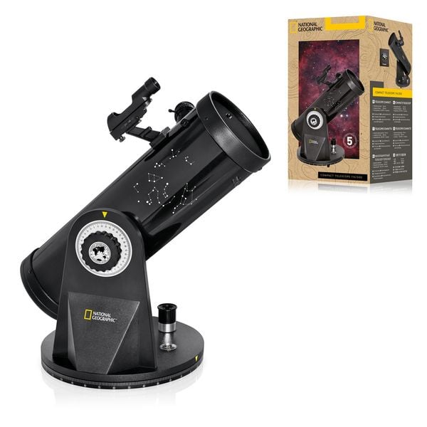 Produktbild: Bresser 12751 - NATIONAL GEOGRAPHIC Kompakt Spiegel-Teleskop 114/500 f&uuml;r Einsteiger